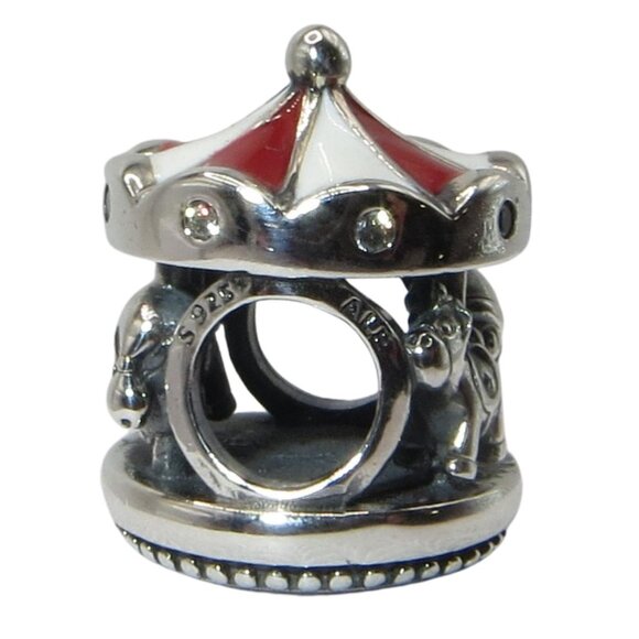 Pandora Authentic Christmas Carousel Enamel & SS .925 Charm 798435C01 - Picture 4 of 7